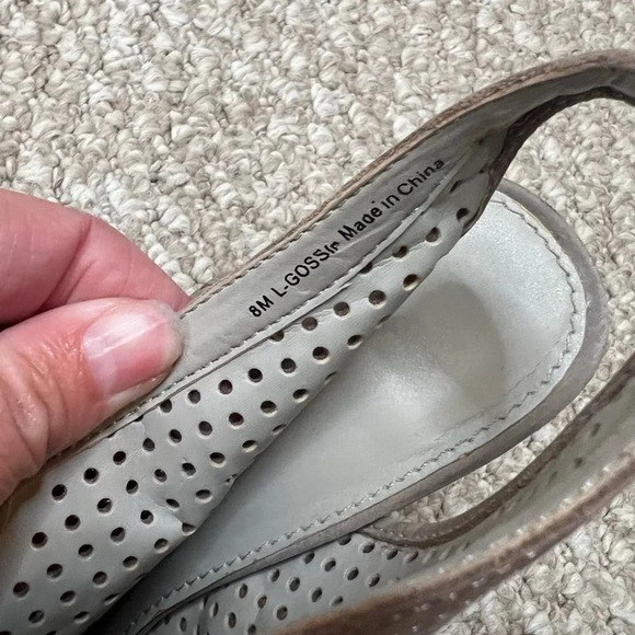 Franco sarto lace up  peep toe heels brown size 8 tan - Picture 9 of 15